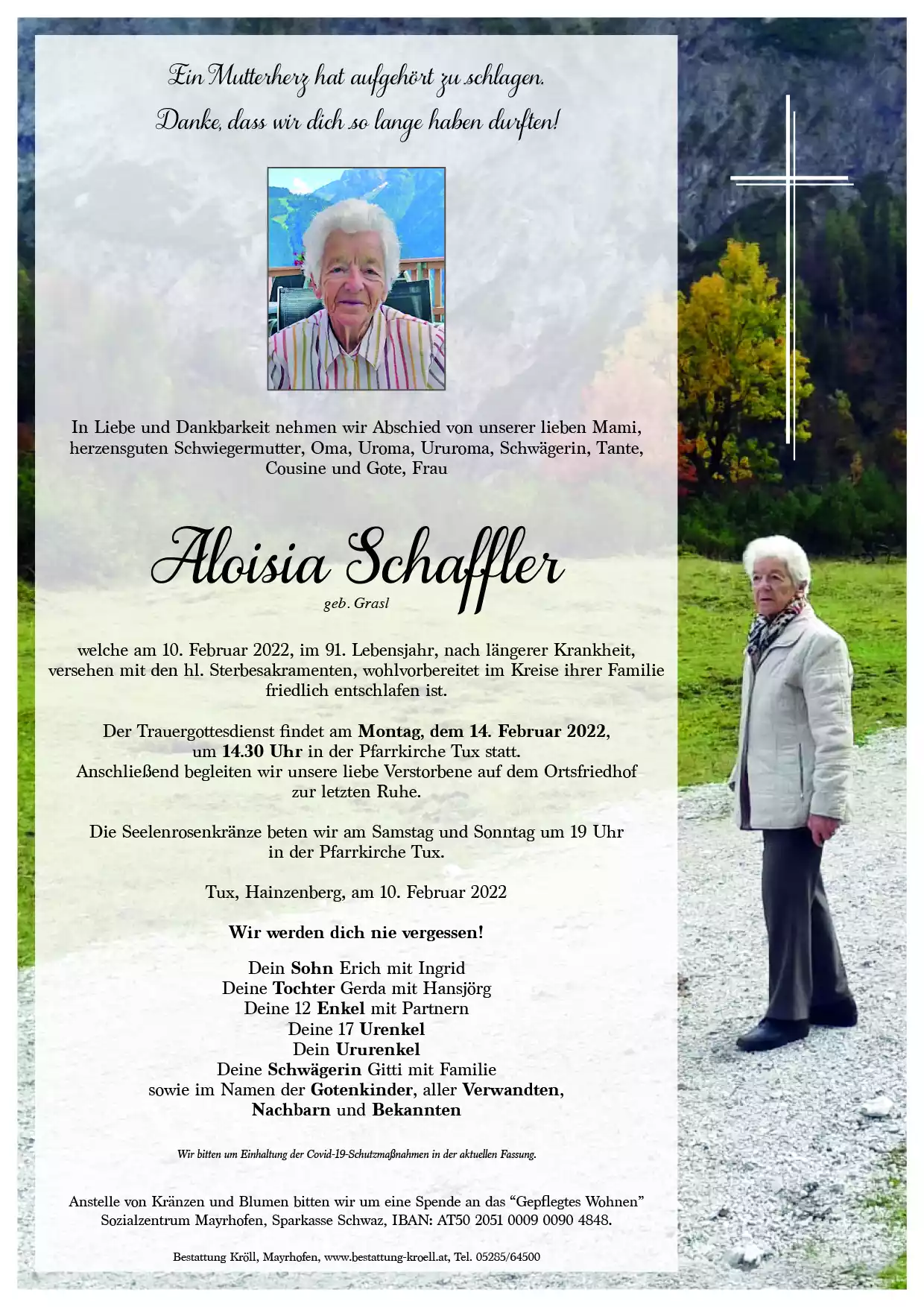 Parte von Aloisia Schaffler
